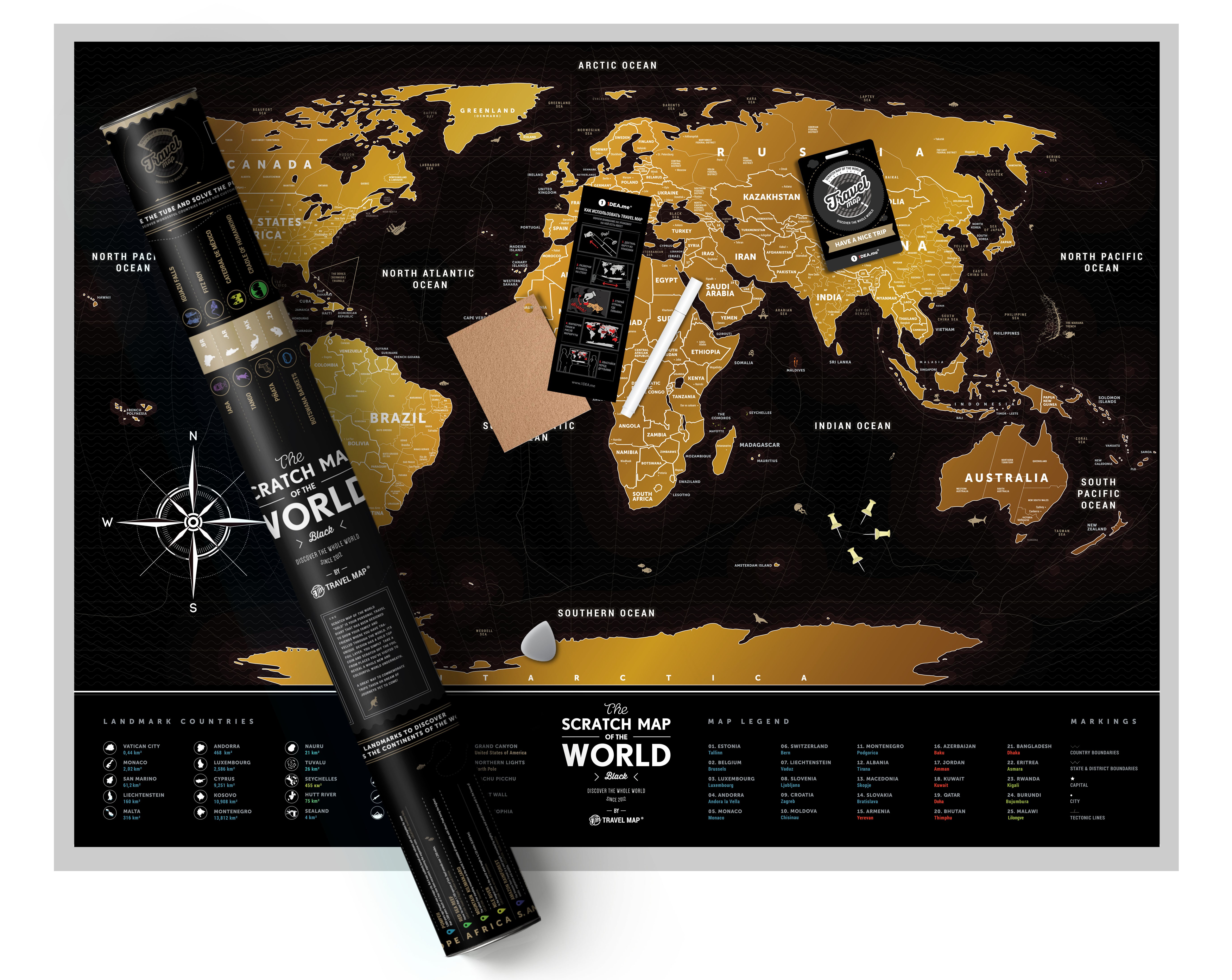 Скретч карта Travel Map Black World
